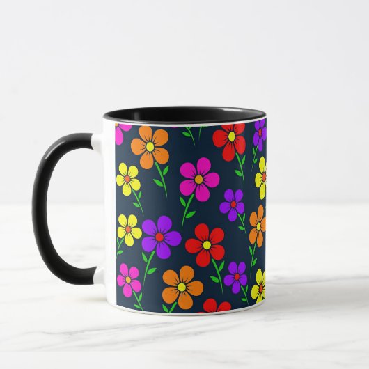 Mug Motif floral coloré (Gauche)