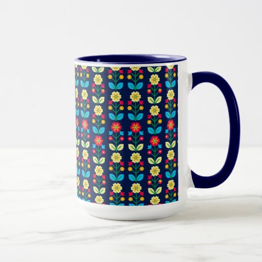 Mug Motif floral coloré (Droite)