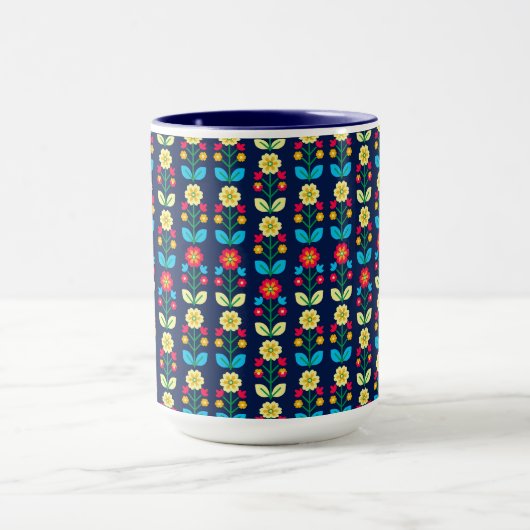 Mug Motif floral coloré (Centre)