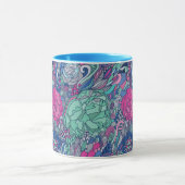 Mug Motif floral coloré de griffonnage (Centre)