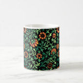 Mug Motif floral complexe avec feuilles vertes (Centre)