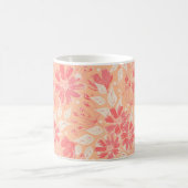 Mug Motif floral dans des tons de pêche à la mode (Centre)