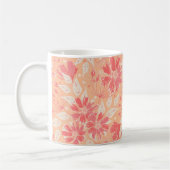 Mug Motif floral dans des tons de pêche à la mode (Gauche)