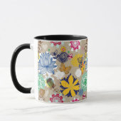 Mug Motif floral dans le rétro style 3 (Gauche)