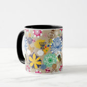 Mug Motif floral dans le rétro style 3 (Devant gauche)