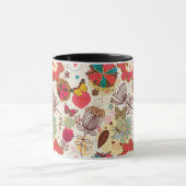Mug Motif floral dans le rétro style 4 (Centre)