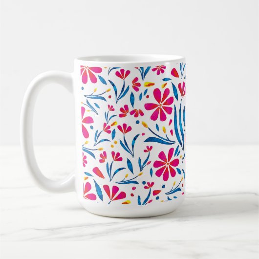 Mug Motif floral d'aquarelle (Gauche)