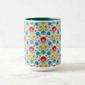 Mug Motif floral d'art populaire de coeur (Centre)