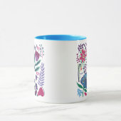 Mug Motif floral d'art populaire magenta (Centre)