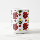 Mug Motif floral de abeilles (Centre)