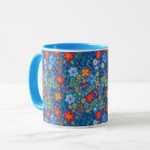 Mug Motif floral de broderie (Devant gauche)