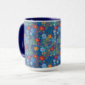 Mug Motif floral de broderie (Devant gauche)