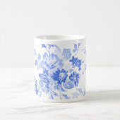 Mug Motif floral de fleur bleue vintage (Centre)