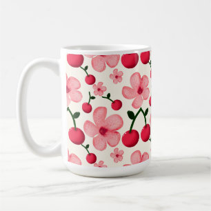Mug Motif floral de fleurs de cerisier, fleurs roses