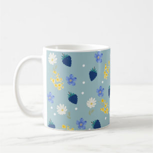 Mug Motif floral de fleurs sauvages et de mûres