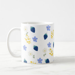 Mug Motif floral de fleurs sauvages et de mûres