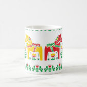 Mug Motif floral de gens de cheval de Dala de Suédois (Centre)