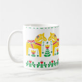 Mug Motif floral de gens de cheval de Dala de Suédois (Gauche)