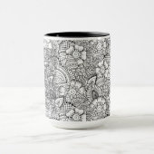 Mug Motif floral de griffonnage (Centre)