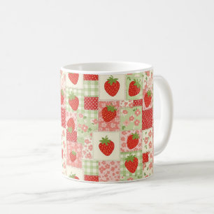 Mug Motif floral de jardin de fraises vintage