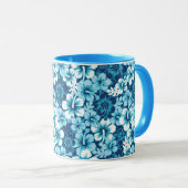 Mug Motif floral de ketmie de surf (Devant droit)