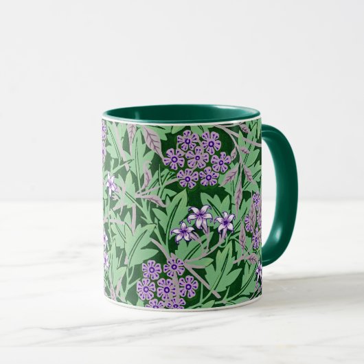 Mug Motif floral de lilas et vert (Devant droit)