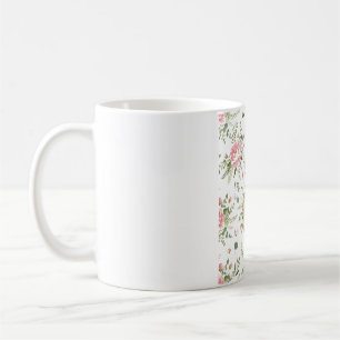 Mug Motif floral de mariage aux pivoines roses tendres