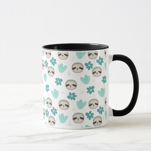 Mug Motif floral de paresse douce (Droite)