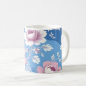 Mug Motif floral de pivoine rose (Devant droit)