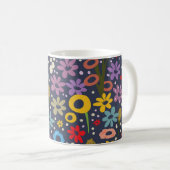 Mug Motif floral de style vintage (Devant droit)