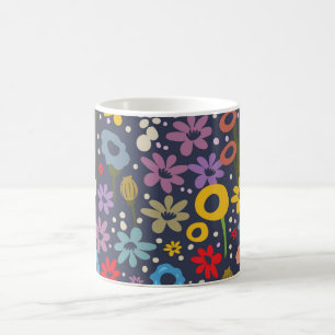 Mug Motif floral de style vintage