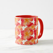 Mug Motif floral d'oléandre orange (Devant droit)