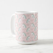 Mug Motif floral doux de licorne (Devant gauche)