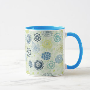 Mug Motif floral élégant avec les fleurs mignonnes