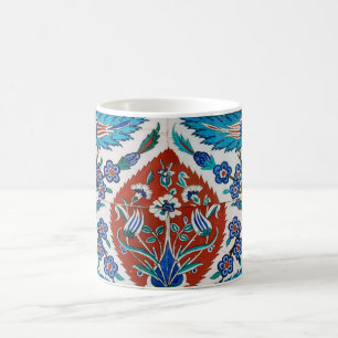 Mug Motif floral en céramique turque