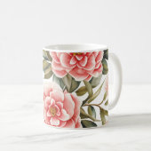 Mug Motif Floral Fleurs de Camellia (Devant droit)