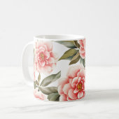 Mug Motif Floral Fleurs de Camellia (Devant gauche)
