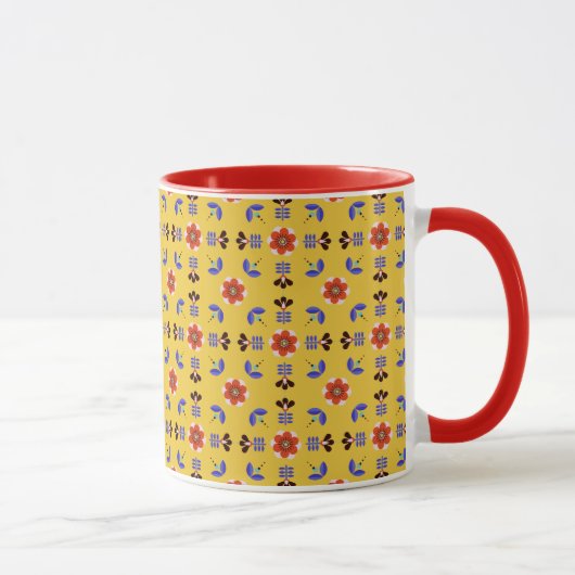 Mug Motif floral géométrique de style scandinave (Droite)