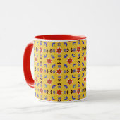 Mug Motif floral géométrique de style scandinave (Devant gauche)