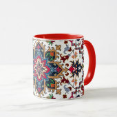 Mug Motif floral géométrique orné (Devant droit)