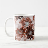 Mug Motif floral gris-marron. (Gauche)
