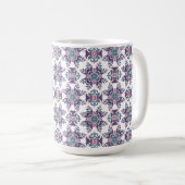 Mug Motif floral Ikat coloré (Devant droit)