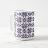 Mug Motif floral Ikat coloré (Devant gauche)