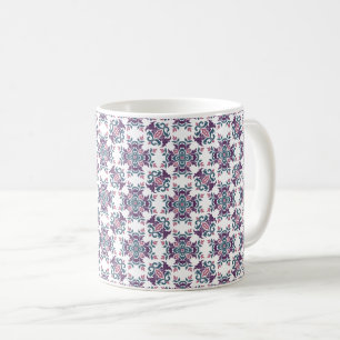 Mug Motif floral Ikat coloré