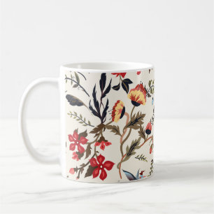 Mug Motif floral incolore avec oiseaux
