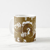 Mug Motif floral incomparable. abstrait, art, arrière (Devant gauche)