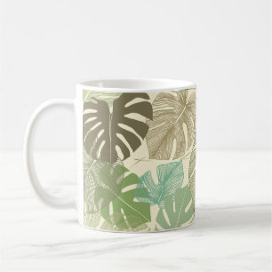Mug Motif floral incomparable de la Monstera del Tropi