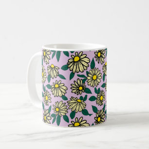 Mug Motif floral jaune