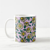 Mug Motif floral jaune (Gauche)