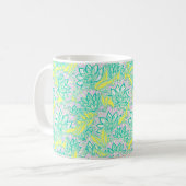 Mug Motif floral jaune vert mou (Devant gauche)